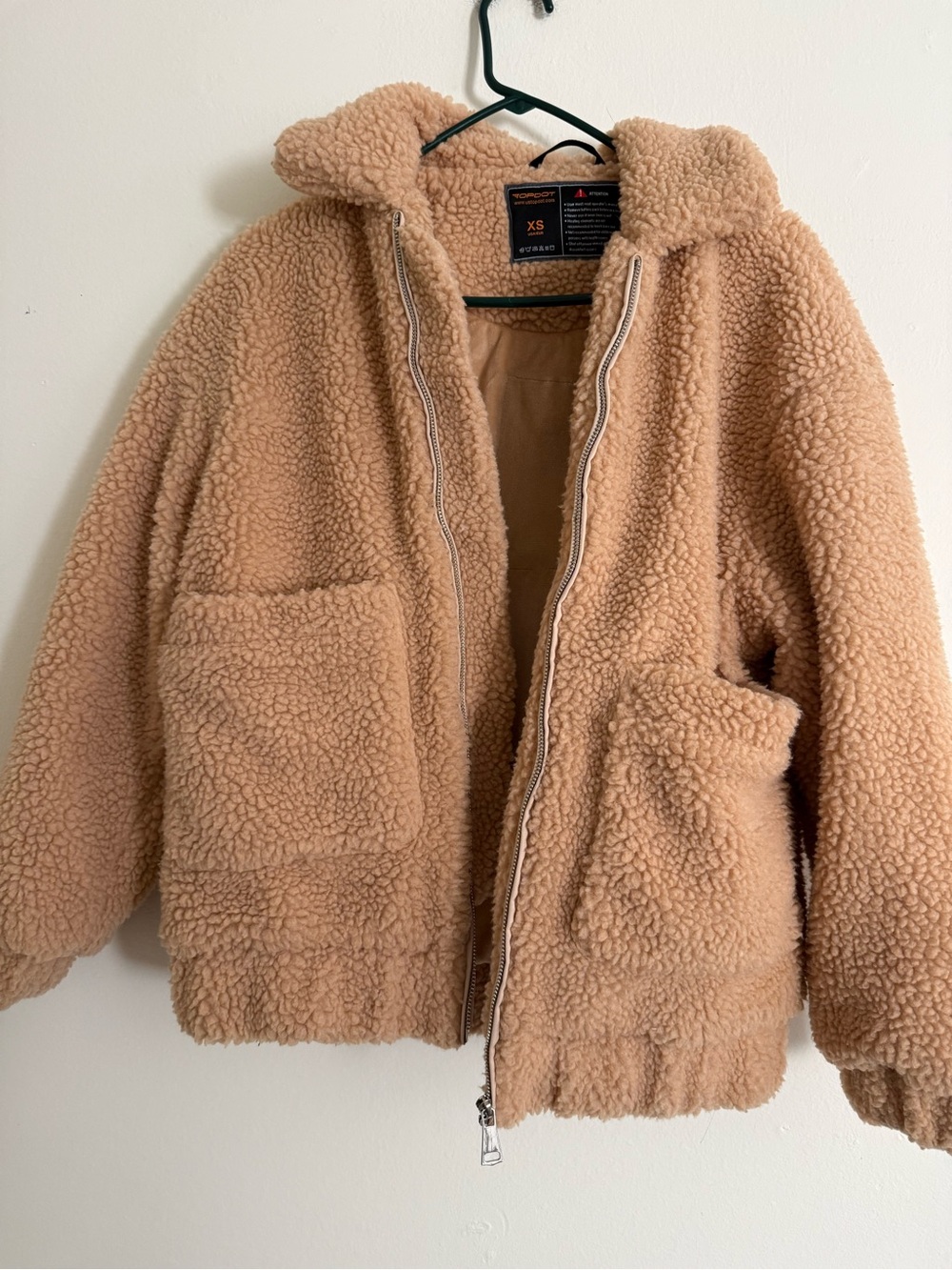 Cozy Teddy Sherpa Jacket - Camel